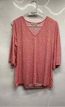 Load image into Gallery viewer, Michael Kors Womens Red White Floral 3/4 Cold Shoulder Sleeve Blouse Top Size M
