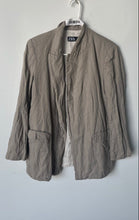Load image into Gallery viewer, Zara Womens Beige Linen Long Sleeve Open Front Blazer Size Medium
