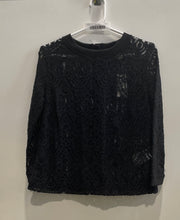 Load image into Gallery viewer, Banana Republic Womens Black Long Sleeve Crew Neck Back Button Blouse Top Sz SP
