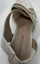 Load image into Gallery viewer, Donald Pliner Womens Radly Cream Brown Leather Slingback Heels Size 8.5M
