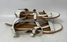 Load image into Gallery viewer, Franco Sarto Womens Madalaina White Leather Studded Gladiator Sandals Size 7.5M
