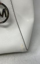 Load image into Gallery viewer, Michael Kors Womens Ciara White Saffiano Leather Top Handle Satchel Handbag
