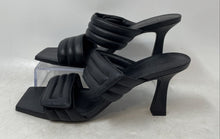 Load image into Gallery viewer, Abound Womens Qarly Black Leather Quilted Open Toe Slip-On Slide Sandals Size 7M
