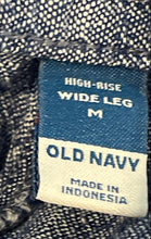 Load image into Gallery viewer, Old Navy Womens Blue High Rise Wide Leg Ankle Pants Size Medium

