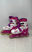 Load image into Gallery viewer, Roller Derby Girls Harmony White Pink Adjustable Strap Inline Skates Size 3-6
