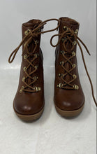Load image into Gallery viewer, GBG Los Angeles Womens Brown Leather Lace-Up Ankle Combat Boots Size 6.5 M
