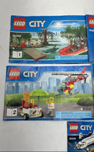 Load image into Gallery viewer, Lot Of 5 Pieces Lego Multicolor City English Manuals Instruction Books
