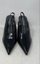 Load image into Gallery viewer, Franco Sarto Womens Sorrento Black Leather Pointed Toe Slingback Heels Size 8.5M
