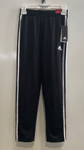 Load image into Gallery viewer, Adidas Boys Black White 3-Striped Elastic Waist Track Pants Sz M 10-12 With Tags
