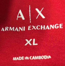 Load image into Gallery viewer, Armani Exchange Mens Red Collared Short Sleeve Pullover Polo Shirt Size XL
