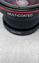 Load image into Gallery viewer, Vivitar Black Zoom 0.42X Fisheye Multi-Coated Macro Video Lens Not Tested
