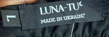 Load image into Gallery viewer, Luna Tu Womens Black V-Neck Spaghetti Straps Smocked Back Mini Dress Size L
