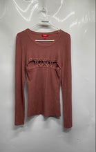 Load image into Gallery viewer, Guess Womens Brown Long Sleeve Round Neck Knitted Pullover Sweater Size XL
