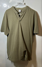 Load image into Gallery viewer, Zara Mens Green Cotton Short Sleeve Button Front Collared Polo Shirt Size Large
