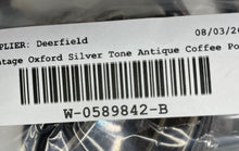 Load image into Gallery viewer, Antique Vintage Oxford Silver-Tone Pedestal Base Hinged Lidded Tea Coffee Pot
