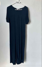 Load image into Gallery viewer, BCBGeneration Womens Blue Short Puff Sleeve Round Neck Midi Shift Dress Size M
