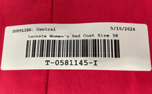 Load image into Gallery viewer, Lacoste Womens Red Long Sleeve Button Front Double-Breasted Pea Coat Size 38
