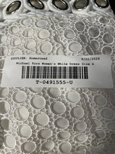 Load image into Gallery viewer, Michael Kors Womens White Geometric Lace V-Neck Mini Dress Size 4
