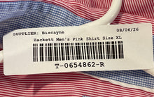 Load image into Gallery viewer, Hackett London Mens Pink Long Sleeve Collared Slim Fit Button-Up Shirt Size XL
