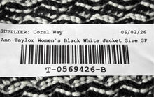 Load image into Gallery viewer, Ann Taylor Womens Black White Long Sleeve Three-Button Blazer Size SP
