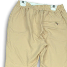 Load image into Gallery viewer, H&amp;M Womens Beige Zipper Pockets Stretch Drawstring Waistband Trouser Pants Sz 4
