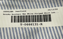 Load image into Gallery viewer, Brooks Brothers Mens White Cotton Striped Long Sleeve Button-Up Shirt Size Large
