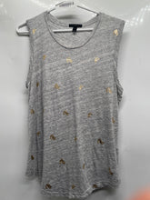 Load image into Gallery viewer, J.Crew Womens Gray Heather Banana Print Sleeveless Tank Top Size Small
