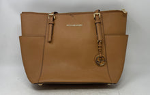 Load image into Gallery viewer, Michael Kors Womens Brown Leather Bottom Studs Adjustable Strap Shoulder Purse
