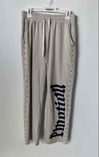 Load image into Gallery viewer, Mixed Emotion Womens Gray Studded Pockets Drawstring Sweatpants Size M
