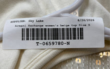Load image into Gallery viewer, Armani Exchange Womens Beige Scoop Neck Wide Strap Pullover Tank Top Size S
