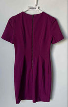 Load image into Gallery viewer, Banana Republic Womens Purple Short Sleeve Back Zip Sheath Dress Size 0
