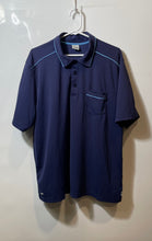 Load image into Gallery viewer, Alo Mens Blue Short Sleeve Collared Golf Polo Shirt Size XL

