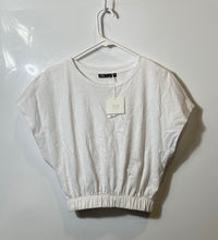 Load image into Gallery viewer, Zara Womens White Cotton Dolman Sleeve Cropped Blouse Top Size S With Tag
