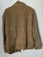 Load image into Gallery viewer, V Milano Mens Khaki Long Sleeve Collared Full-Zip Bomber Jacket No Size
