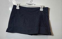 Load image into Gallery viewer, Urban Outfitters Womens Navy Blue Striped Flat Front Side Zip Mini Skirt Size M
