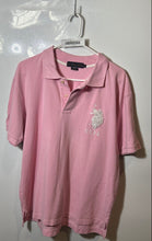 Load image into Gallery viewer, U.S. Polo Assn. Mens Pink Cotton Collared Short Sleeve Golf Polo Shirt Size L
