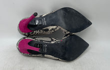 Load image into Gallery viewer, Aldo Womens Black Gray Pink Snakeskin Print Pointed Toe D'Orsay Heels Size 8
