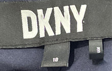 Load image into Gallery viewer, DKNY Womens Navy Blue Notch Lapel Single-Breasted One-Button Blazer Size 18
