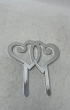 Load image into Gallery viewer, Celebrate It Occasions Interlocking Double Hearts Rhinestone Cake Topper w/ Box
