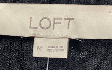 Load image into Gallery viewer, LOFT Womens Black Long Sleeve Collared Button Front Blouse Top Size M With Tag
