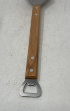 Load image into Gallery viewer, T-Mobile Silver-Tone Wooden Handle 17 Inch Grilling Spatula &amp; Bottle Opener
