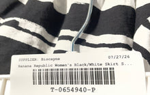 Load image into Gallery viewer, Banana Republic Womens Black White Abstract Tiered Pull-On Mini Skirt Size M
