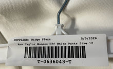 Load image into Gallery viewer, Ann Taylor Womens Off White Pockets Straight Leg Trouser Pants Size 12
