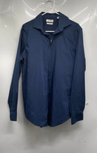 Load image into Gallery viewer, Calvin Klein Mens Blue Collared Long Sleeve Dress Shirt Size Large
