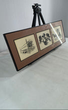 Load image into Gallery viewer, Signed Artwork Framed Pencil Illustration Trio Douglas Ratchford Framed Print
