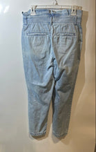 Load image into Gallery viewer, New York &amp; Company Womens Light Blue Denim Paperbag Jeans Pants Size 4
