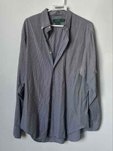 Load image into Gallery viewer, Lauren Ralph Lauren Mens White Black Printed Cotton Collared Dress Shirt Size 16
