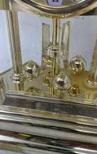 Load image into Gallery viewer, Vintage Bulova Gold-Tone Brass Quartz Anniversary Carriage Chime Mantel Clock
