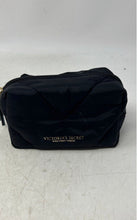 Load image into Gallery viewer, Victoria's Secret Womens Black Quilted Zipper Travel Small Cosmetic Purse
