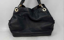 Load image into Gallery viewer, Michael Kors Womens Raven Black Leather Inner Pocket Shoulder Tote Handbag

